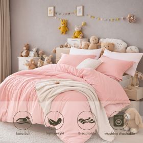 Three-piece Bedding Set With Solid Color Quilt Cover And Pillowcase, Three-piece Bedding Set - Super Soft Microfiber Hotel Series - Brushed Super (Option: 229cmX229cm 5pcs)